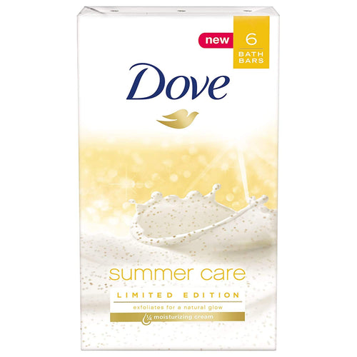 Dove Summer Care Limited Edition 6 bath bars Exfoliates for a natural glow