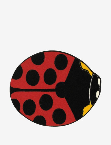 Fun Shapes High Pile Red Ladybug Rug