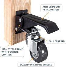 Load image into Gallery viewer, POWERTEC Quick-Release Workbench Caster Plates