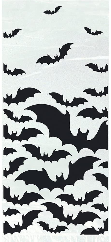 Black Bats Cellophane Bags, Party Favors, 20 Ct