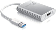 Load image into Gallery viewer, j5create USB 3.0 to 4K HDMI Display Adapter USB 3.0 Male Type-A Connector | HDMI Female Connector | 4K UHD | Resolution Up to 3840 x 2160 @ 30 Hz | Aluminum Housing