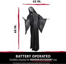 Load image into Gallery viewer, Haunted Hill Farm HHRPR-5FLSA Life-Size Animatronic Reaper, Indoor/Outdoor Halloween Decoration, Multi
