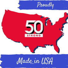 Load image into Gallery viewer, 50 Strong Teacher Water Bottle - BPA Free for Teachers - Give Bottles As Thank You Gifts - Show Appreciation for Teachers - Easy Carry Loop - Made in USA