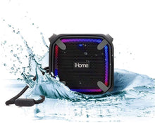 Load image into Gallery viewer, iHome Weather Tough Portable Rechargeable Bluetooth Speaker with Speakerphone and LED Accent Lighting (Mini)
