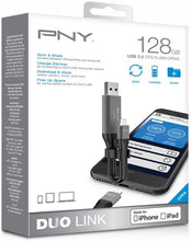 Load image into Gallery viewer, PNY Duo Link Sync &amp; Charge 32GB Metal Gray for iPhone/iPad