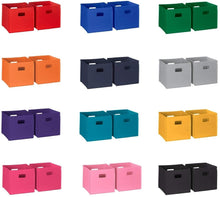 Load image into Gallery viewer, RiverRidge Home 2 Pc Folding Storage Bin Set
