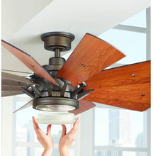 Load image into Gallery viewer, Home Decorators Collection Trudeau 60 in. LED Espresso Bronze Ceiling Fan