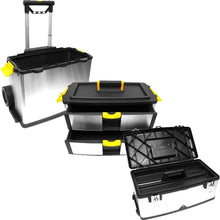 Load image into Gallery viewer, Stalwart 75-7577 Mobile 3-part Tool Box Stainless Steel