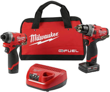 Load image into Gallery viewer, Milwaukee Electric Tools 2598-22 M12 Fuel 2 Pc Kit- 1/2" Hammer Drill &amp; 1/4" Impact