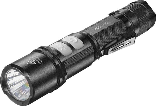 Insignia - 800 Lumen Rechargeable LED Flashlight - Black