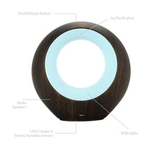 Load image into Gallery viewer, iBaby Airsense Smart Baby Audio Monitor, Temperature, Humidity &amp; VOC Detector, Darkwood