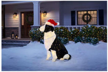 Load image into Gallery viewer, 30 in. 150-Light Tinsel Dog with Santa Hat