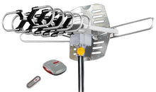 Load image into Gallery viewer, BoostWaves Supreme Amplified Outdoor Remote Controlled HDTV UHF VHF Antenna FM Radio 360 Degree Motorized Rotation Kit with 50ft RG6 and Clips Works UP to 2 TV&#39;s- Premium Flagship Model!