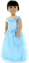 Load image into Gallery viewer, Pink Butterfly Closet Doll Clothes - Princess Blue Dress Outfit Fits American Girl Doll and Other 18 inch Dolls