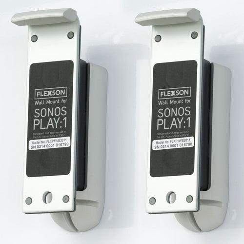 Flexson Wall Mount for Sonos Play:1 with Mounting Hardware - (Pair) White