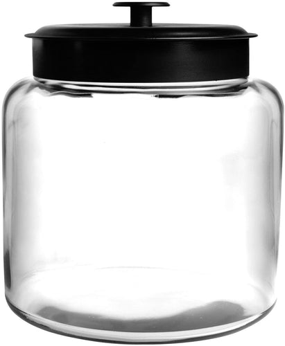Anchor Hocking Modern Montana Jar with Brushed Aluminium Metal Cover