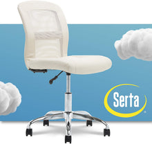 Load image into Gallery viewer, Serta Essentials Ergonomic Armless Low-Back Computer Swivel Task Chair, Faux Leather and Mesh