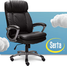 Load image into Gallery viewer, Serta Faux Leather Big &amp; Tall Executive Chair, Black