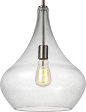 Load image into Gallery viewer, Sea Gull Lighting 6528201-962 Mora One Light Pendant Hanging Modern Fixture, Brushed Nickel