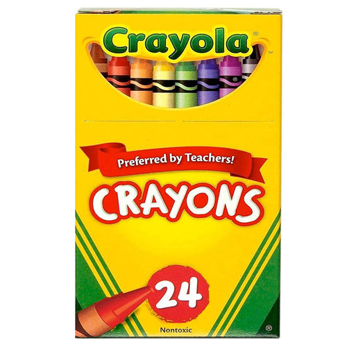 Crayola BIN24BN Crayons, Reg Size, 24 Per Box, 12 Boxes