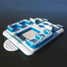 Load image into Gallery viewer, Tropical Tahiti Floating Island Inflatable Island Pool Float Holds 6 Person