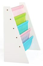 Load image into Gallery viewer, Tot Tutors Kids Book Rack Storage Bookshelf, White/Pastel (Pastel Collection)