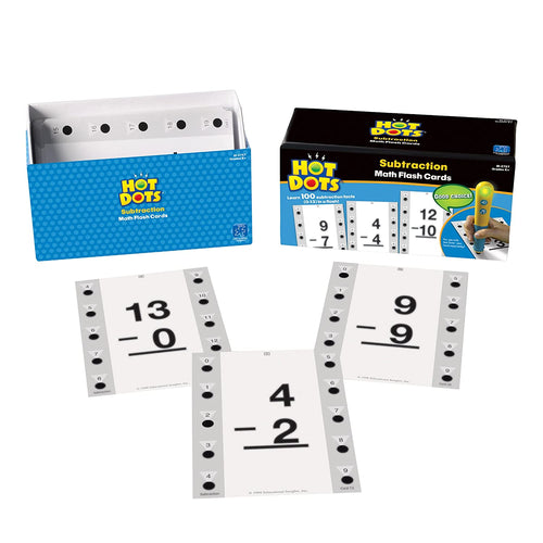 Educational Insights Hot Dots Math Flash Cards- Subtraction