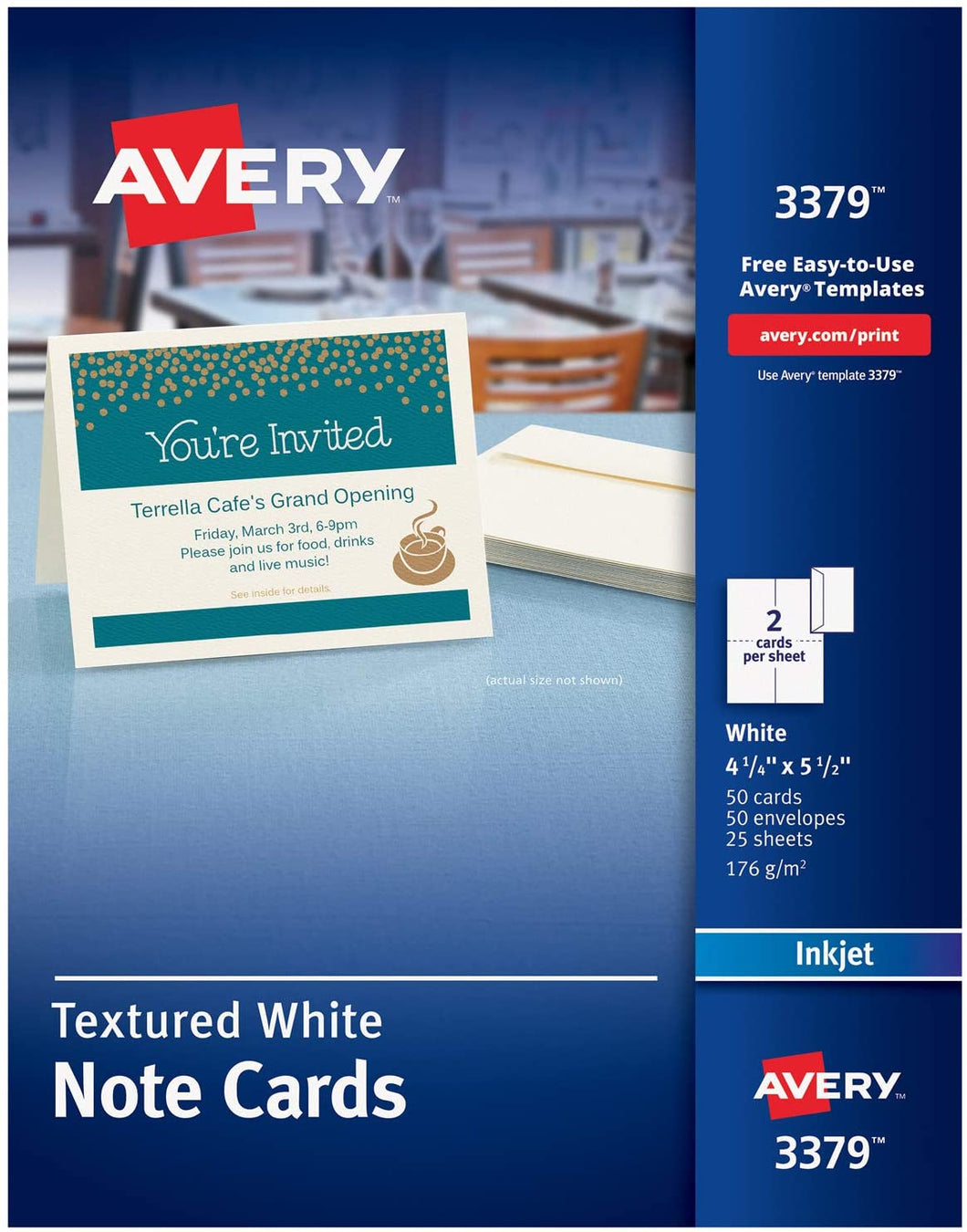 Avery Printable Note Cards, Inkjet Printers