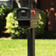 Load image into Gallery viewer, Rubbermaid Large Deluxe Plastic Mailbox and Post Combo