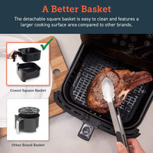 Load image into Gallery viewer, COSORI Air Fryer 5.8QT(Rack &amp;5 Skewers)1700W Electric Hot Air Fryers Oven Oilless Cooker,11 Presets,Preheat&amp;Shake Reminder, LED Touch Digital Screen,Nonstick Basket,2-Year Warranty, Black(100 Recipe)