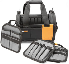 Load image into Gallery viewer, ToughBuilt - 12" Modular Tote Tool Bag | 61 Pockets and Loops, Electrical/Maintenance Tool Carrier, Durable Padded Handle, 3 Removable Pocket Dividers, Storage Organizer/Tool Box - (TB-81-12)