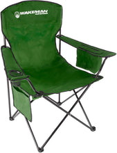 Load image into Gallery viewer, Wakeman OutdoorsOversized Camp Chair-300lb. Capacity Heavy Duty Big Tall Quad Seat with Cup Holder, Cooler, Carry Bag-Tailgating, Camping, Fishing