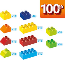 Load image into Gallery viewer, Mega Bloks Open-Ended Play Brick Box for Junior Builders: Building Toys for Creative Play (100 Pieces)