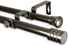 Load image into Gallery viewer, Lee Double Curtain Rod 28-48 inch - Antique Brass
