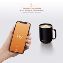 Load image into Gallery viewer, NEW Ember Temperature Control Smart Mug 2, 10 oz, Black, 1.5-hr Battery Life - App Controlled Heated Coffee Mug - Improved Design