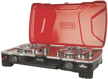 Load image into Gallery viewer, Coleman Hyperflame Fyresergeant 2 Burner 3-IN-1 Propane Stove , Red