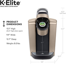 Load image into Gallery viewer, Keurig K-Elite Coffee Maker, Single Serve K-Cup Pod Coffee Brewer, With Iced Coffee Capability