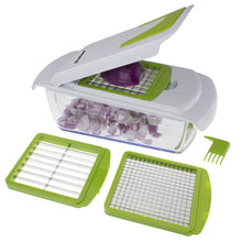 Load image into Gallery viewer, Freshware KT-405 4-in-1 Onion Chopper, Vegetable Slicer, Fruit and Cheese Cutter Container with Storage Lid