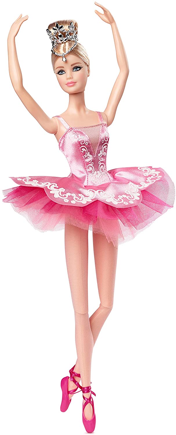 Barbie Signature Ballet Wishes Doll, Approx. 12-in Wearing Tutu, Pointe Shoes and Tiara, with Doll Stand and Certificate of Authenticity, Gift for 6 Year Olds and Up