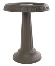 Load image into Gallery viewer, Bloem Grecian Bird Bath with Pedestal, 24&quot; x 19&quot;, Peppercorn (BB2-60)