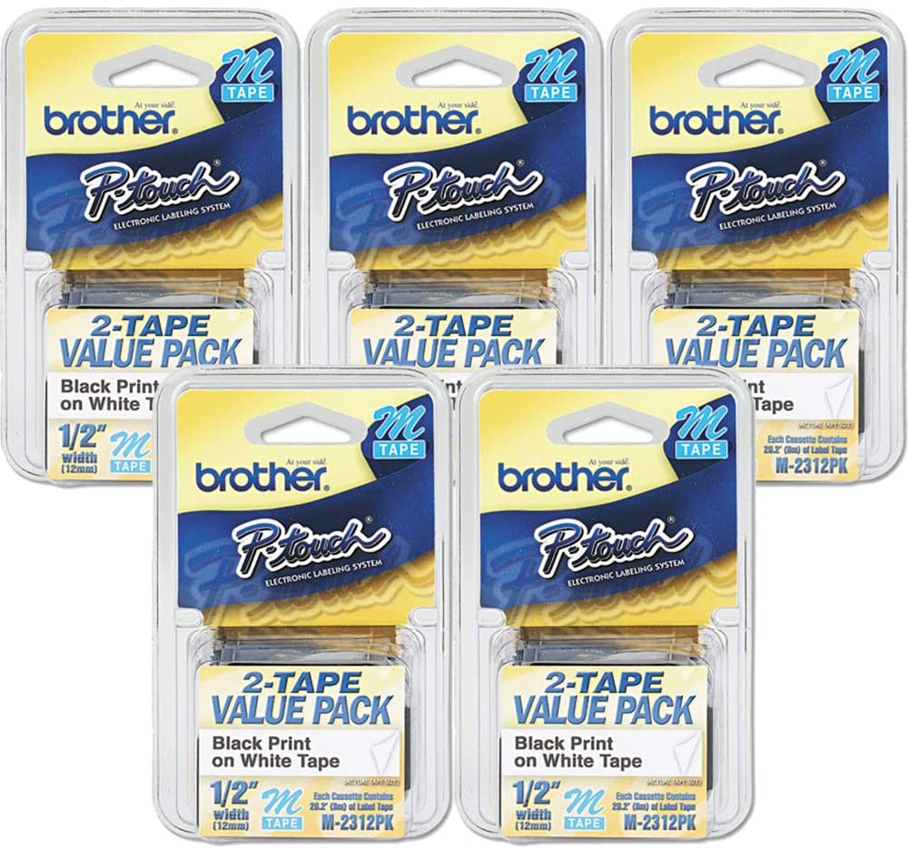 Brother P-Touch M Series Standard Adhesive Labeling Tape LABEL,1/2