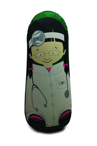 Bonk Fit Inflatable Bop Bag Toy with Standing Punching Bag and Machine Washable Fabric Cover - Doctor Sophia