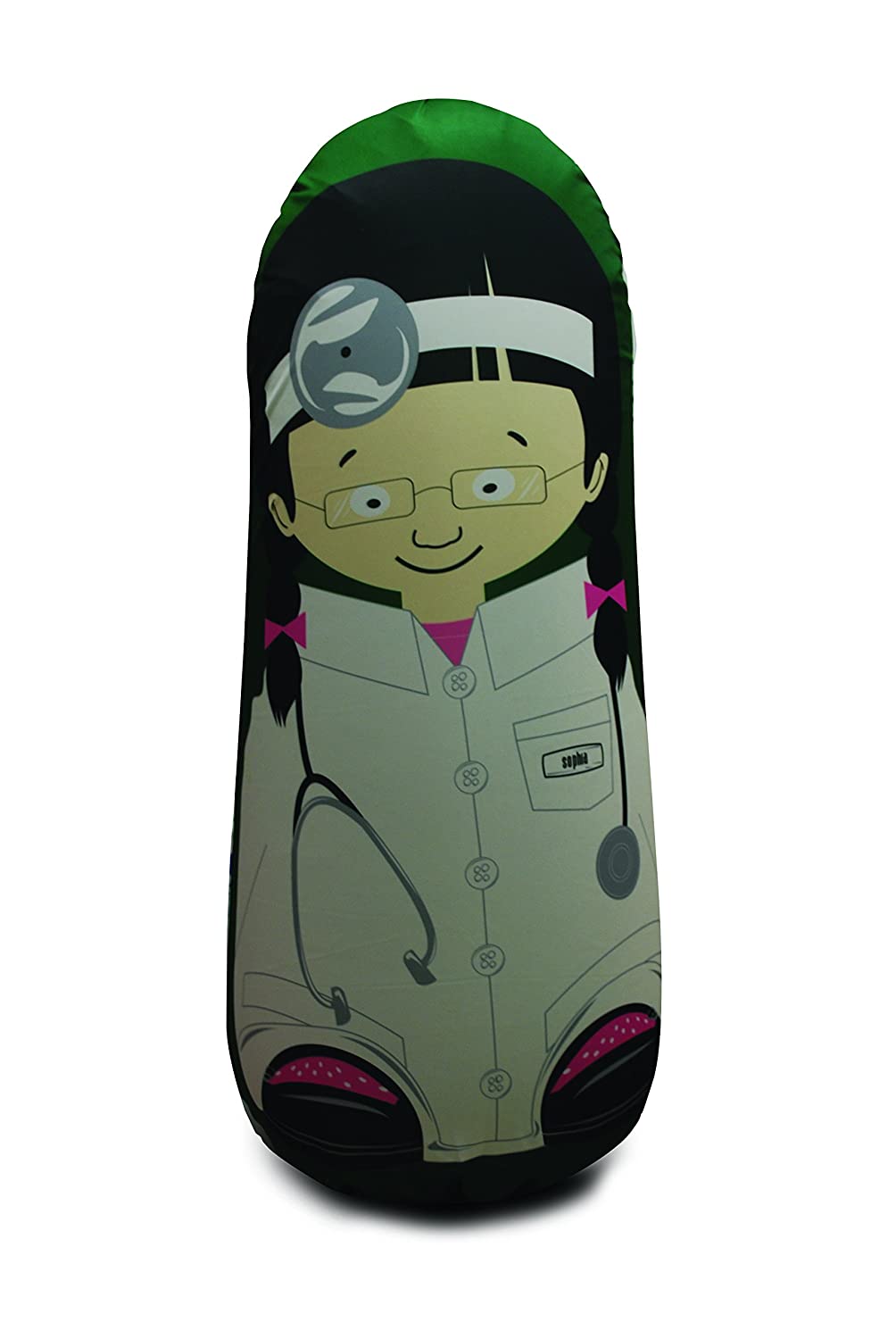 Bonk Fit Inflatable Bop Bag Toy with Standing Punching Bag and Machine Washable Fabric Cover - Doctor Sophia