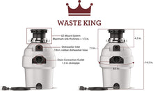Load image into Gallery viewer, Waste King L-3300 Garbage Disposal with Power Cord, 3/4 HP