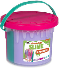 Load image into Gallery viewer, Nickelodeon Slime Tri Color 48 oz Tub, Multicolor
