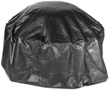 Load image into Gallery viewer, Fire Sense Large Outdoor Round Fire Pit Vinyl Cover | 42” x 42” | Heavy Duty 10 Gauge Felt Lined Black Vinyl | Waterproof | Weather Resistant | With Zipper and Fabric Ties | Ideal for Gas, Propane