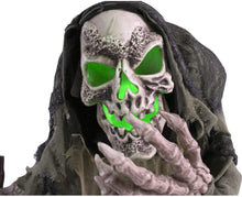 Load image into Gallery viewer, Haunted Hill Farm HHSKEL-2FLS Life-Size Animated Talking Skeleton Prop w/Moving Mouth, Battery-Operated Indoor/Outdoor Halloween Decoration, Color 1