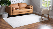 Load image into Gallery viewer, Unique Loom Rushmore Collection Traditional White Tone-on-Tone Snow White Area Rug (2' x 3')