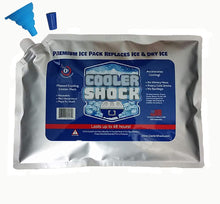 Load image into Gallery viewer, Cooler Shock 3X Lg. Zero°F Cooler Freeze Packs 10x14 inch - No More Ice Replaces Ice and is Reusable - Easy Fill - Add Water and Save! - 12lbs Total - Made in The USA