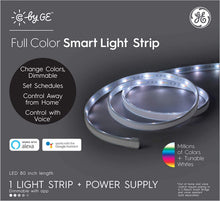 Load image into Gallery viewer, GE Lighting C by GE Full Color 80-inch LED, Bluetooth Enabled, Google Assistant Without, Works with Alexa and HomeKit with Hub Smart Light Strip, Power Supply